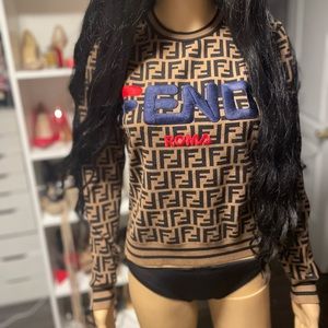 Fendi x Fila Collab sweatshirt size 4